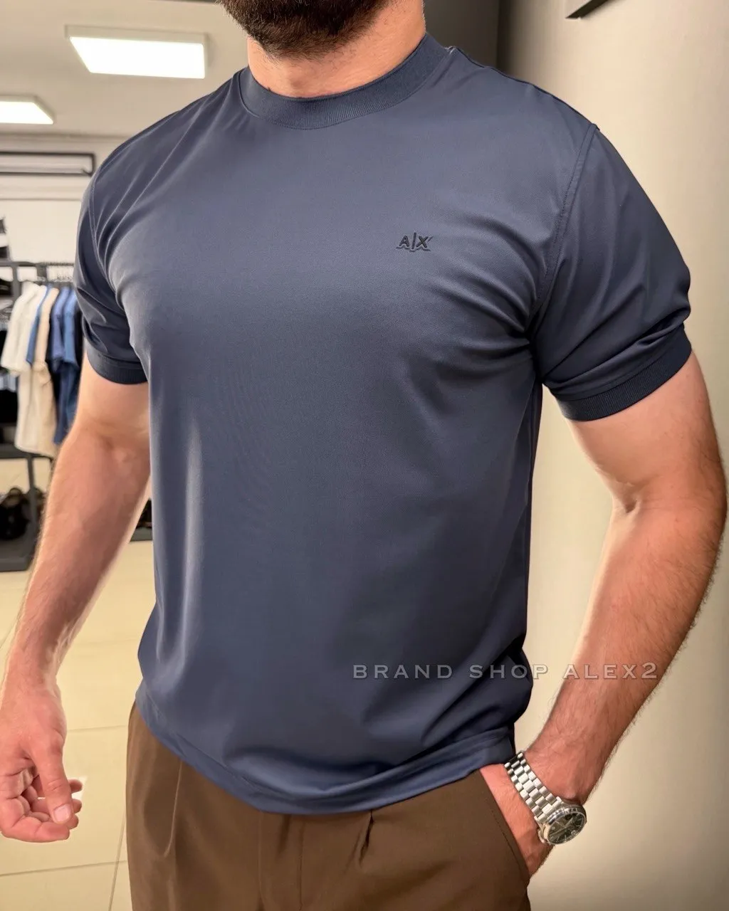 Синя футболка Armani 