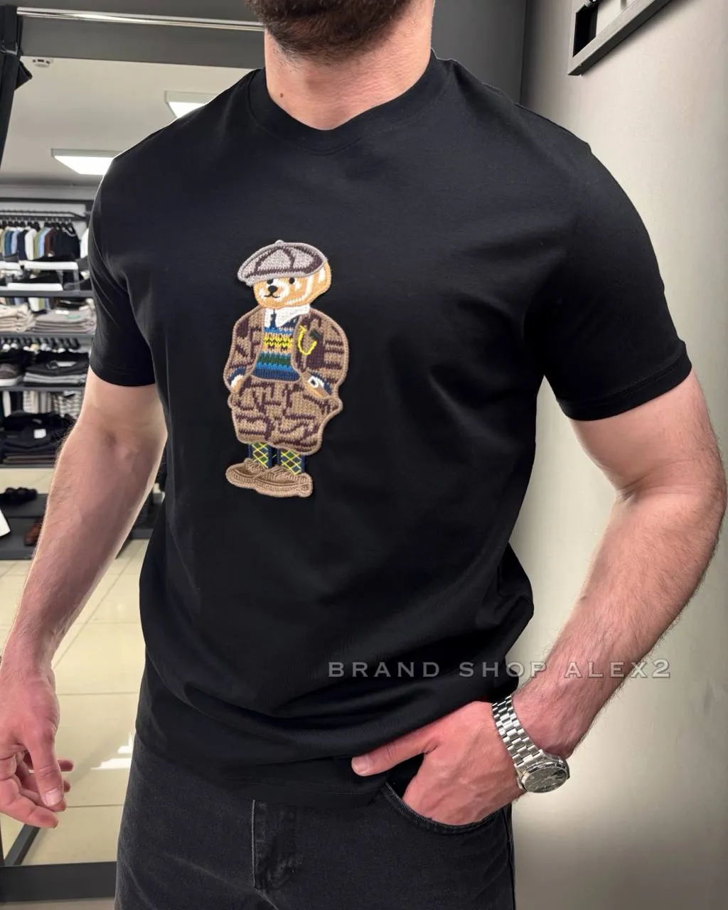 Чорна футболка Polo 