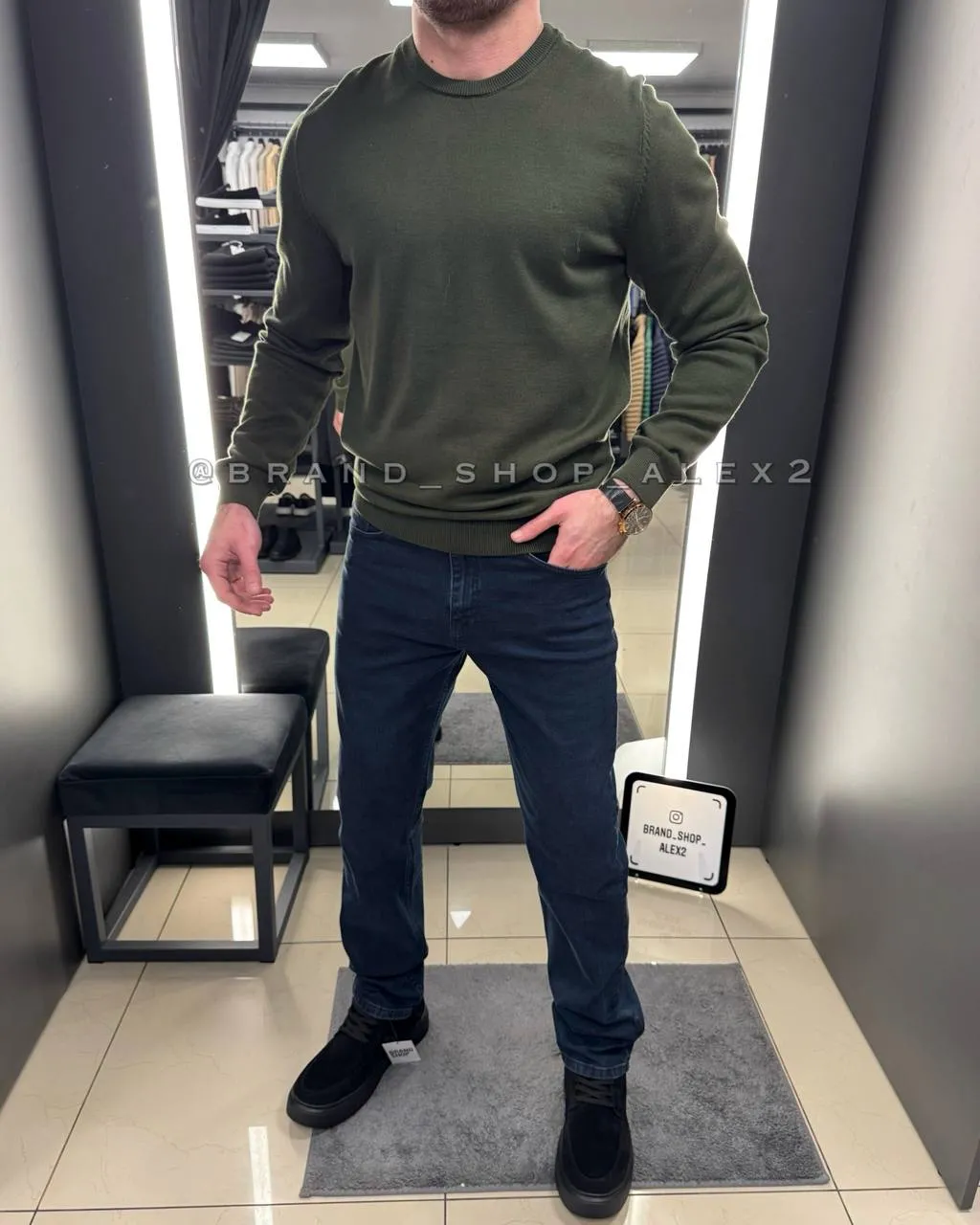 Светр AX хакі  - фото 1