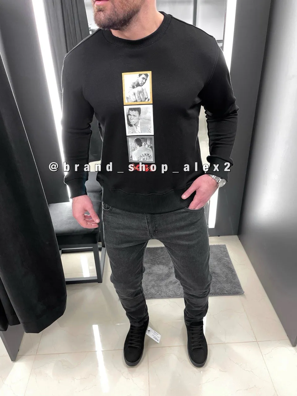 Чорний світшот HB 