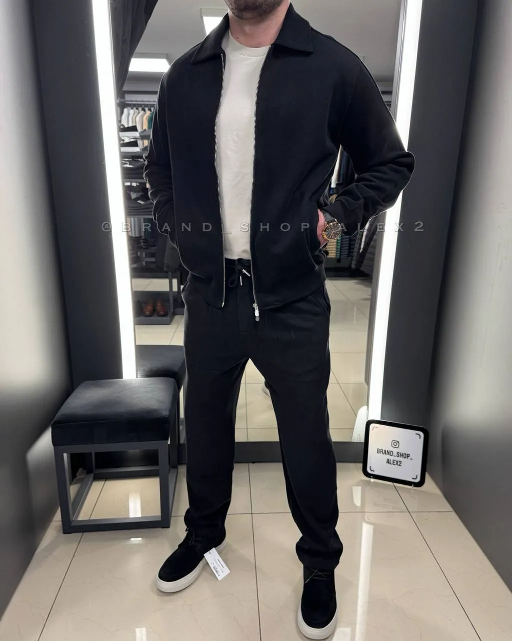 Чорний костюм casual  - фото 1