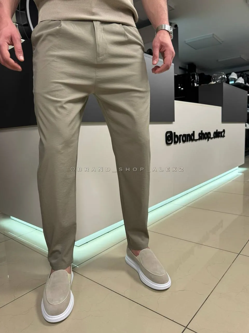 Штани бежеві casual 