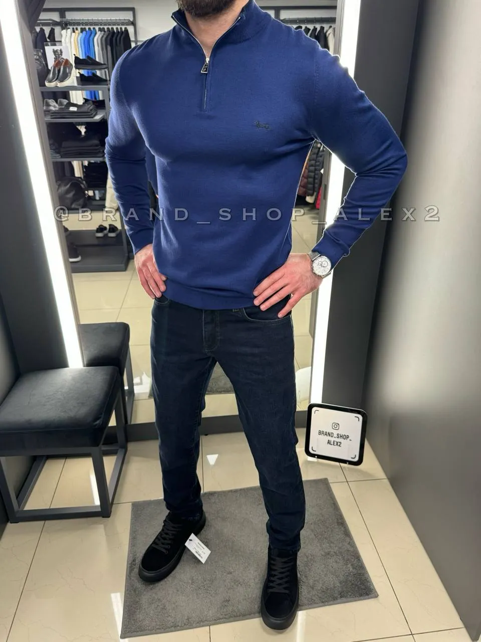 Синій джнмпер Harmont Blaine 