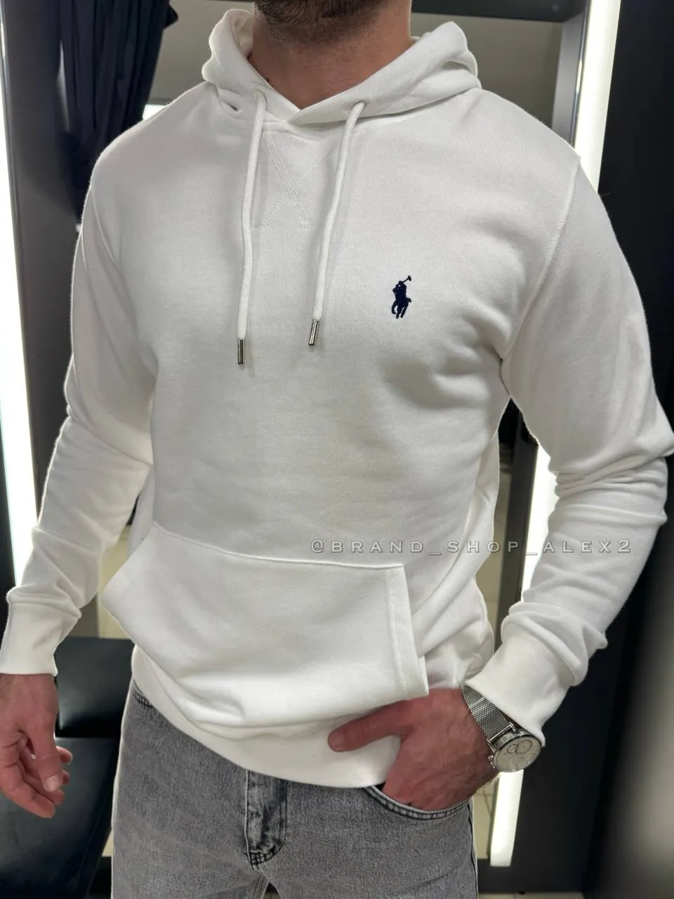Біла худі Polo 