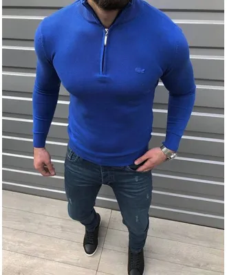 Синій гольф на блискавці Lacoste