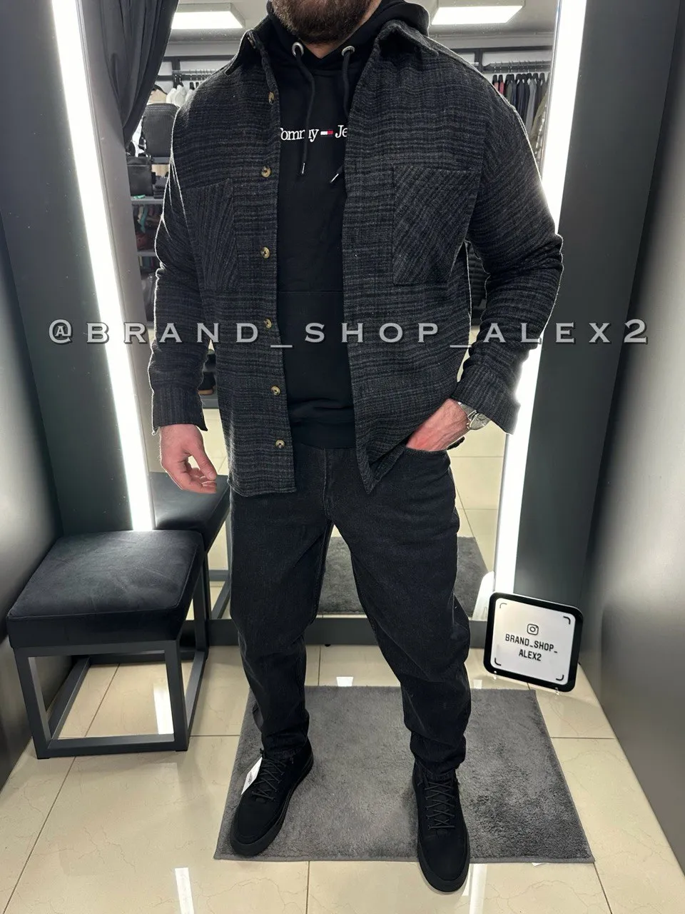 Чорна сорочка casual 