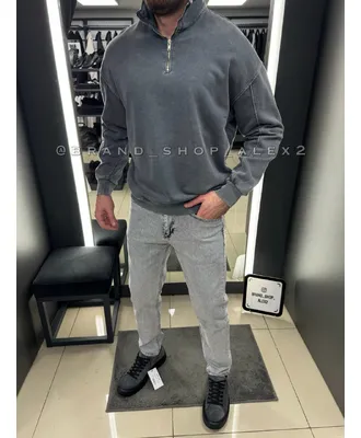 Сірий джемпер oversize