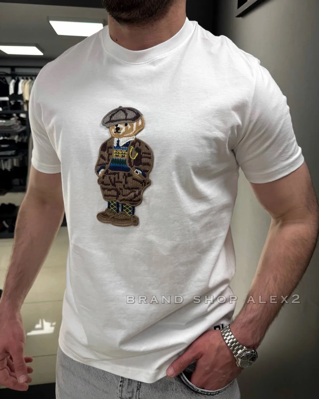Біла футболка Polo 