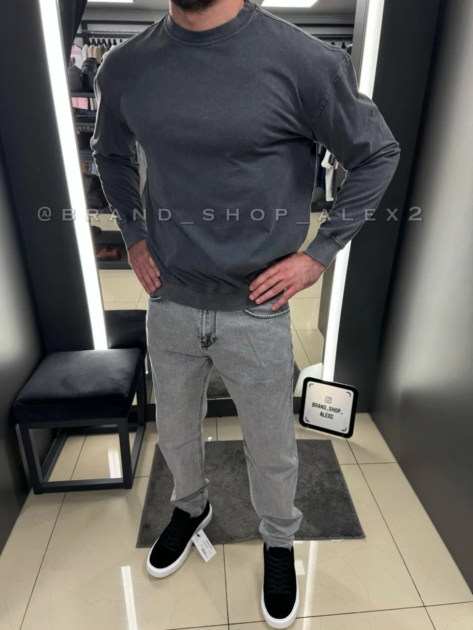 Світшот oversize сірий 