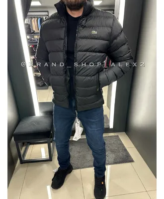 Чорна зимова куртка Lacoste