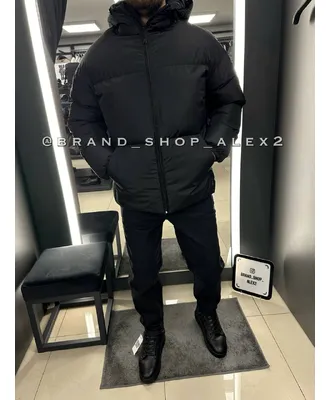 Чорна куртка зимова oversize