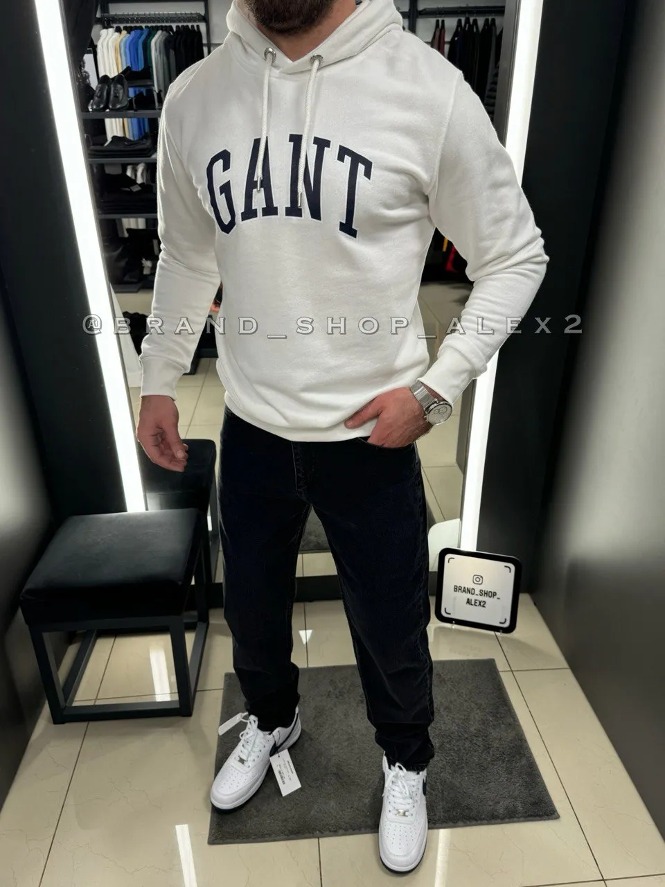 Біла худі Gant 