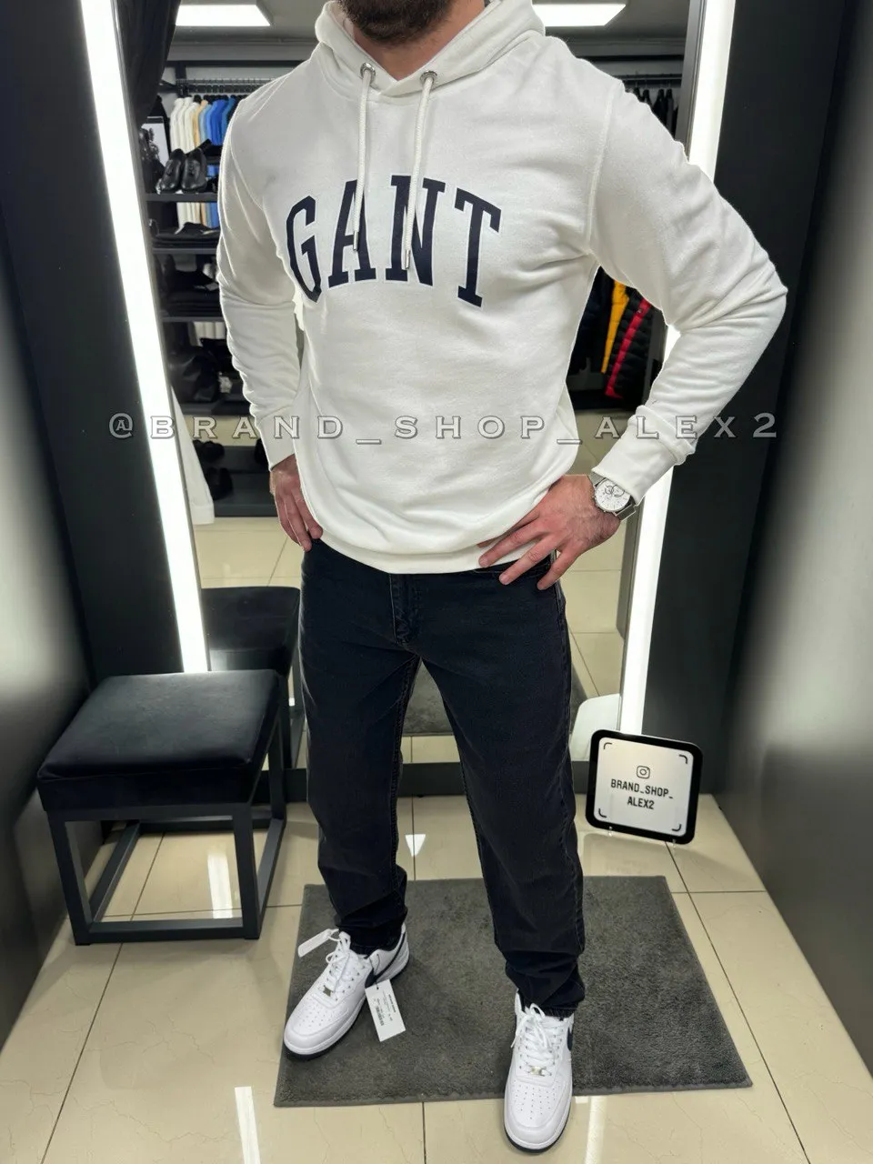 Біла худі Gant  - фото 1