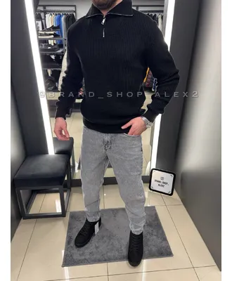 Чорний джемпер на блискавці