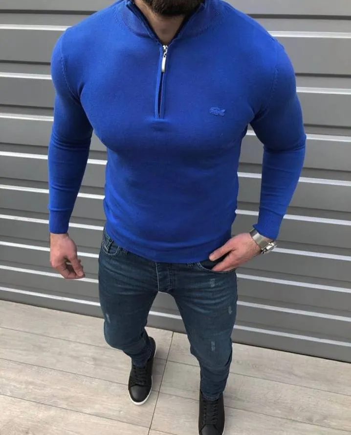 Синій гольф на блискавці Lacoste 