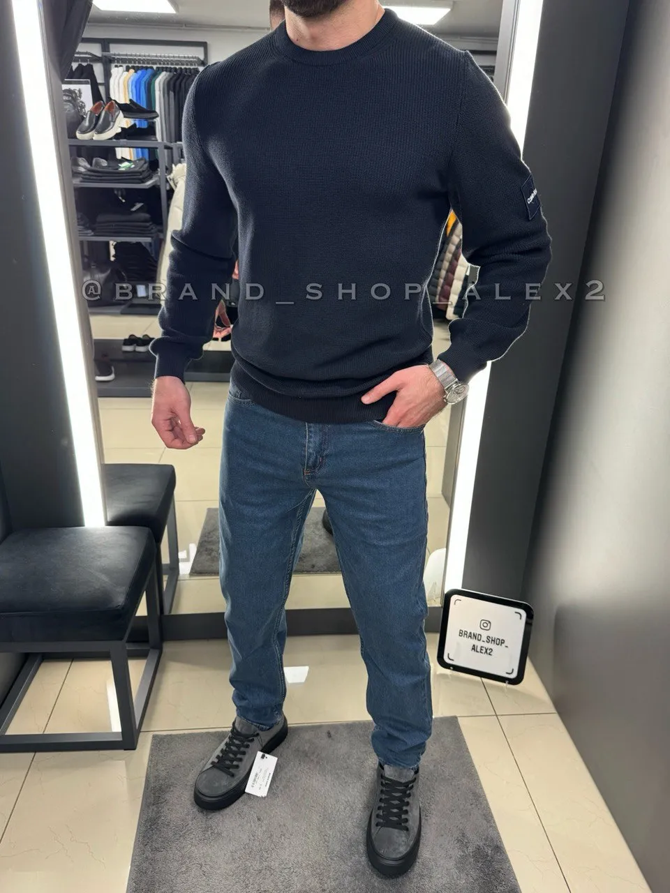 Светр темно-синій Calvin Klein 