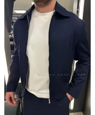Темно-синя куртка casual