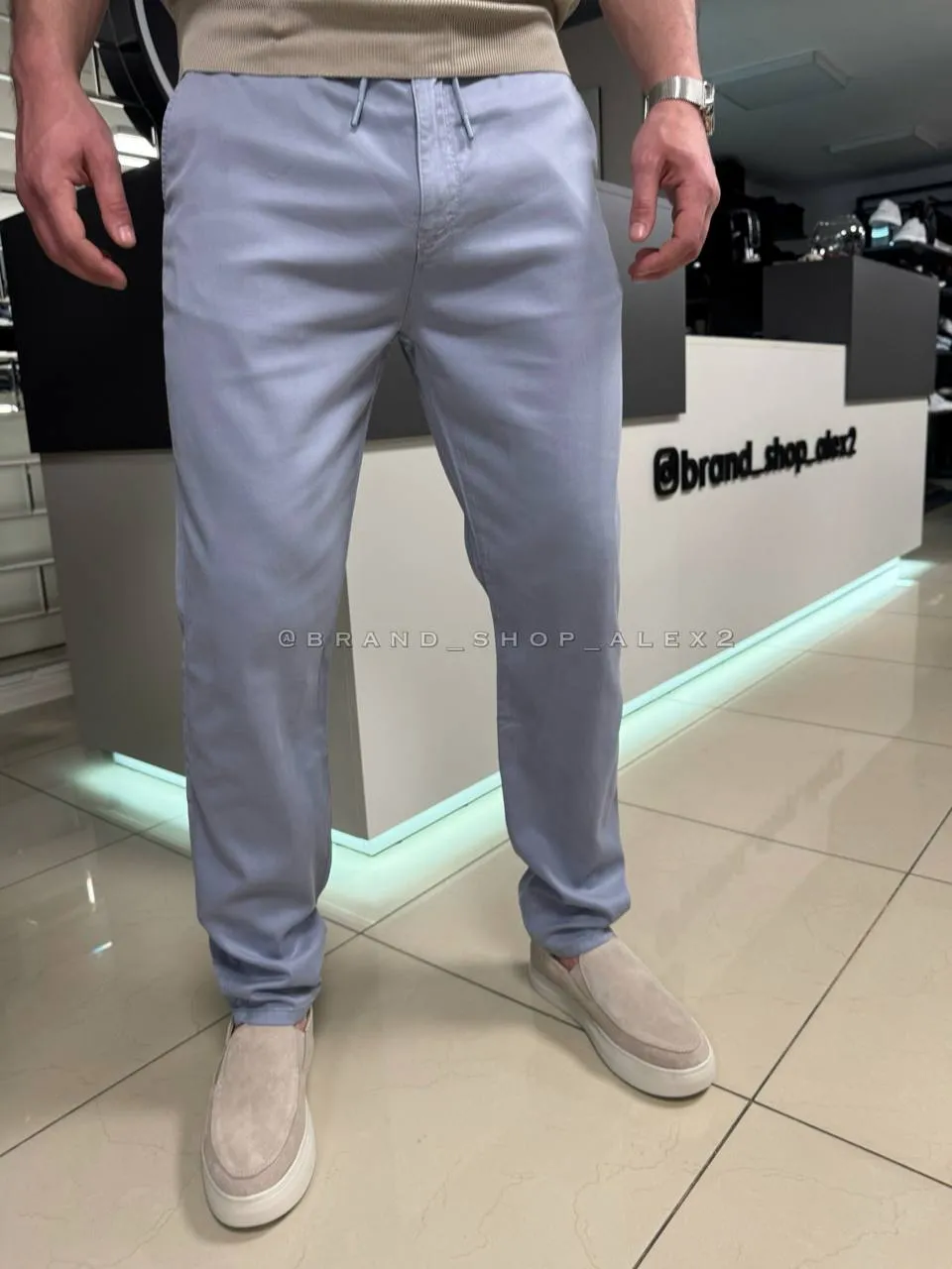 Блакитні casual штани 
