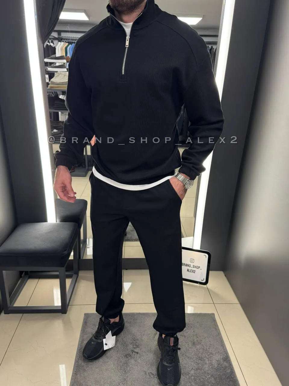 Чорний костюм zip 
