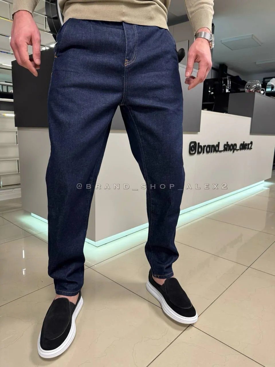 Темно-синіі джинси MOM 