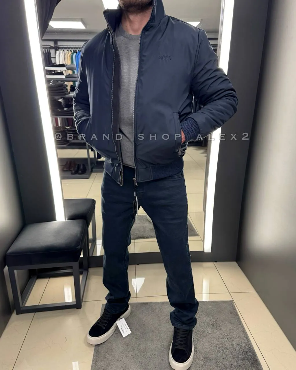 Куртка зимова темно-синя HB  - фото 1