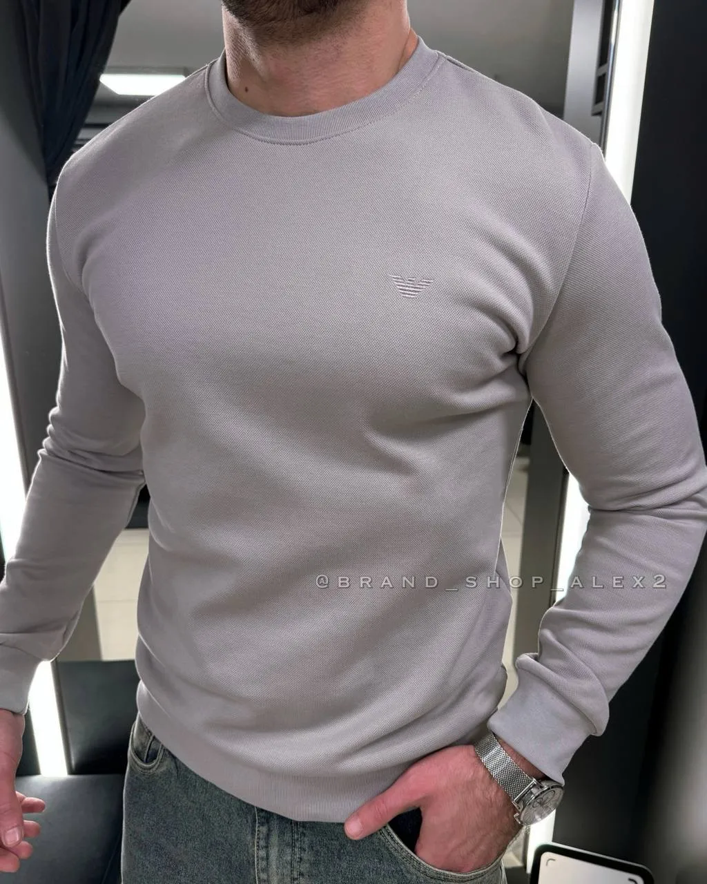 Світшот Armani сірий 