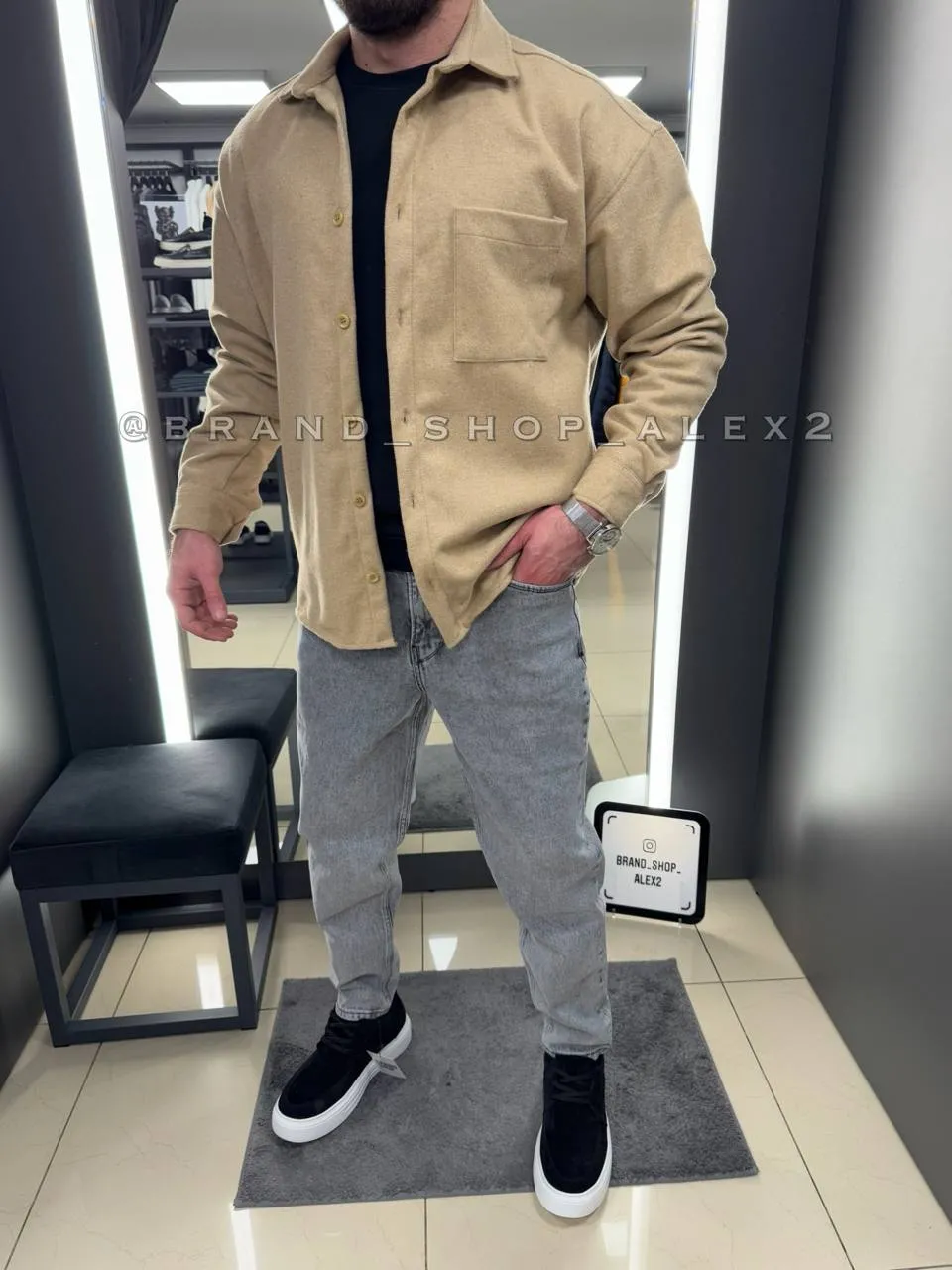 Бежева сорочка casual 