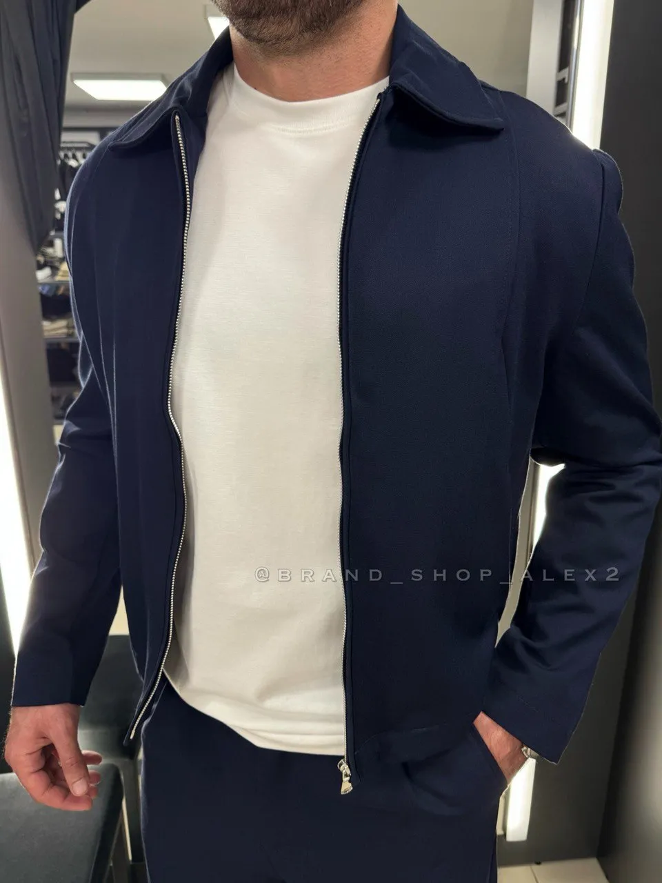 Темно-синя куртка casual 