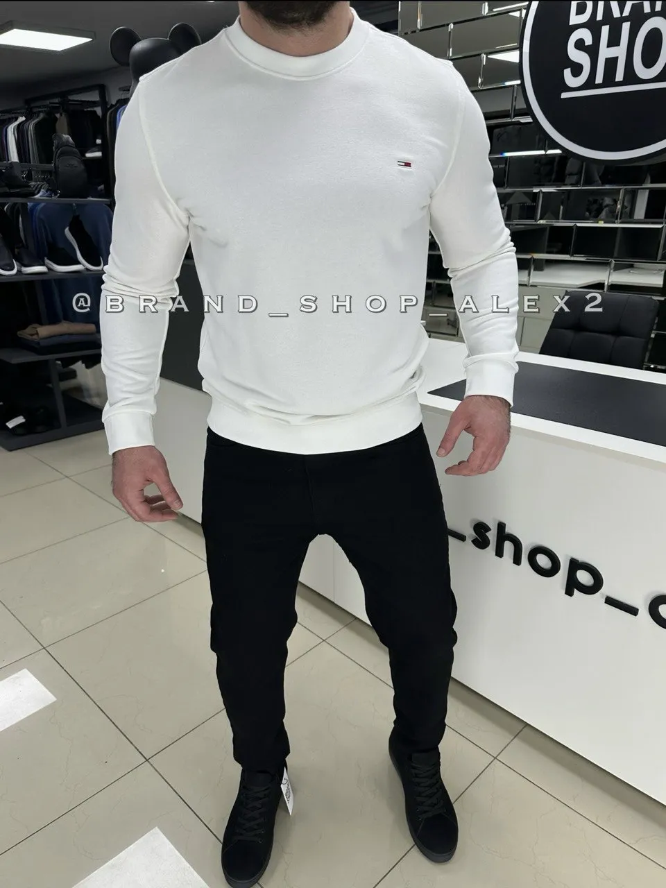 Білий світшот TH 