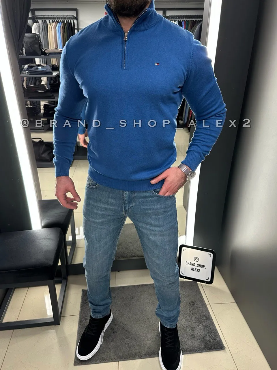 Синій джемпер TH 