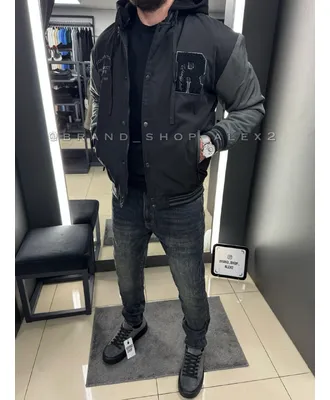 Чорний молодіжний бомбер