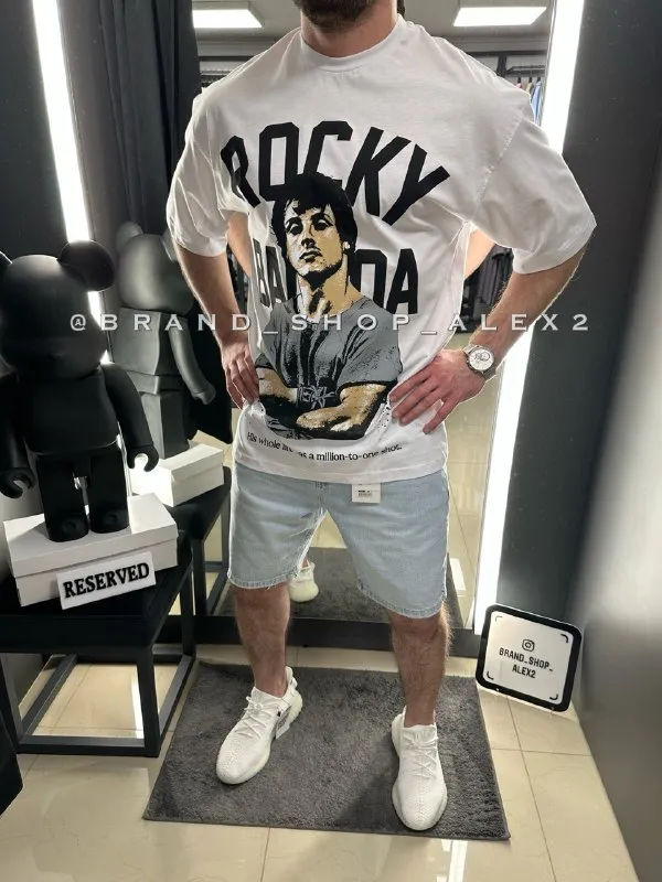 Футболка біла Rocky oversize 