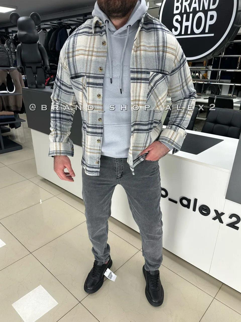 Сіра сорочка casual 