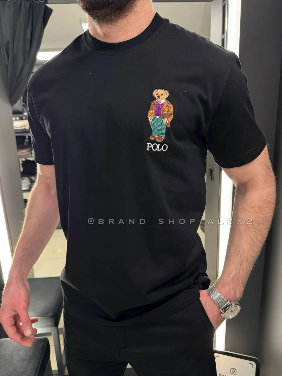 Чорна футболка Polo 