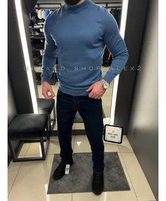 Блакитний класичний напівгольф