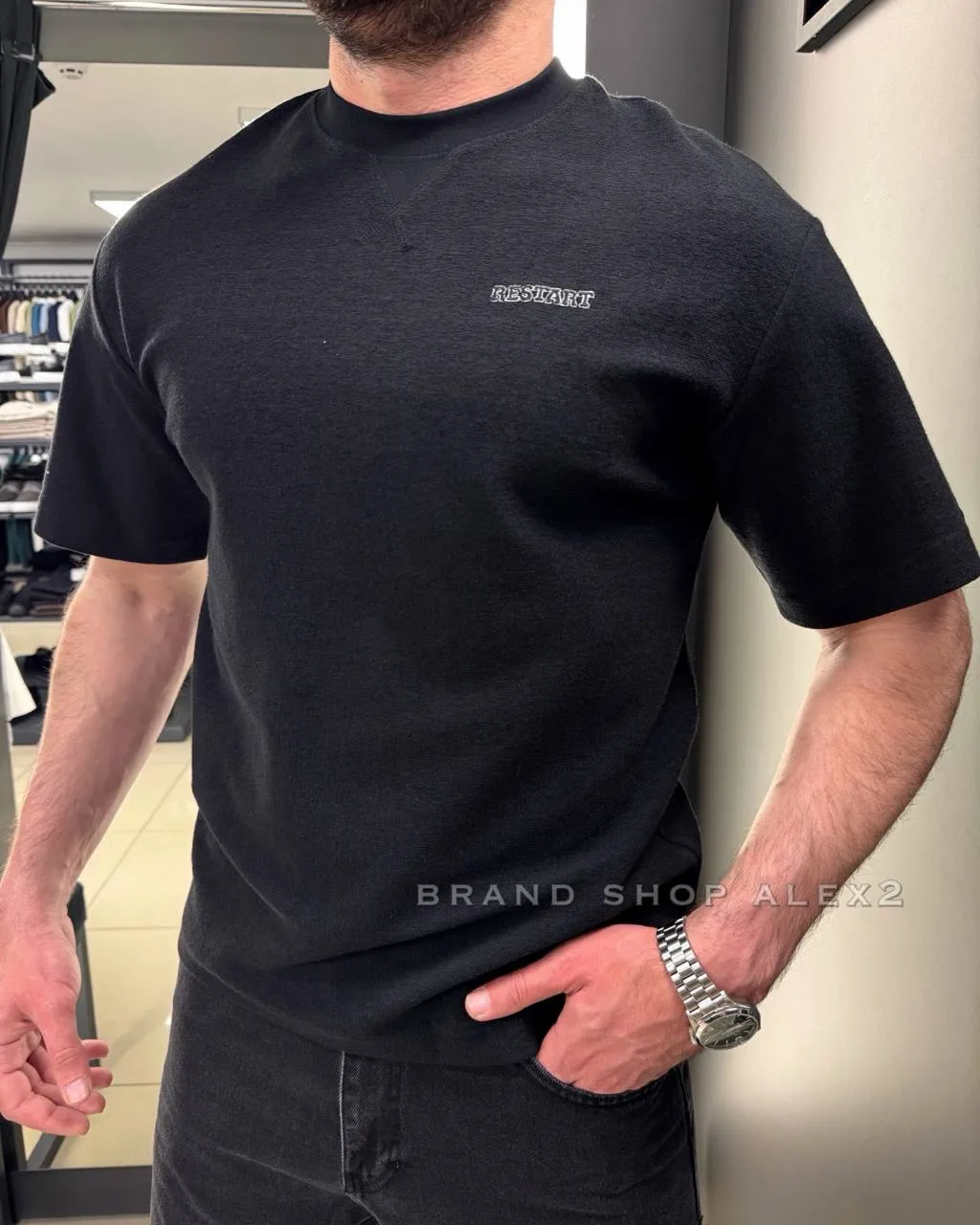 Футболка чорна oversize 